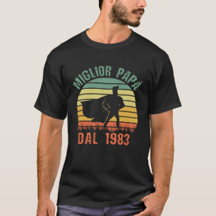 Miglior Papà Dal 1983 Compleanno Padre Retro Vinta T-Shirt