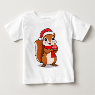 Mignon Christmas squirrel Baby T-Shirt