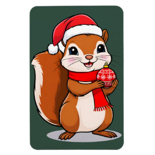 Mignon Christmas squirrel Magnet