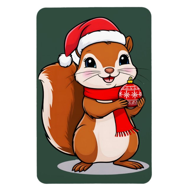 Mignon Christmas squirrel Magnet (Vertical)