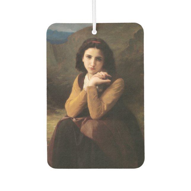 Mignon Innocence of Adolescent Girl, Bouguereau  Car Air Freshener (Front)