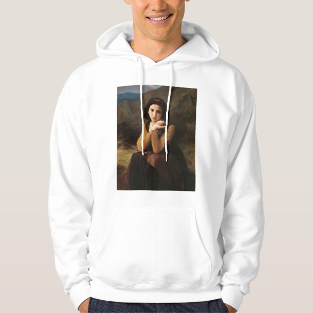 Mignon Innocence of Adolescent Girl, Bouguereau  Hoodie (Front)