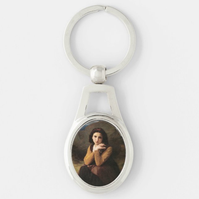 Mignon Innocence of Adolescent Girl, Bouguereau  Key Ring (Front)