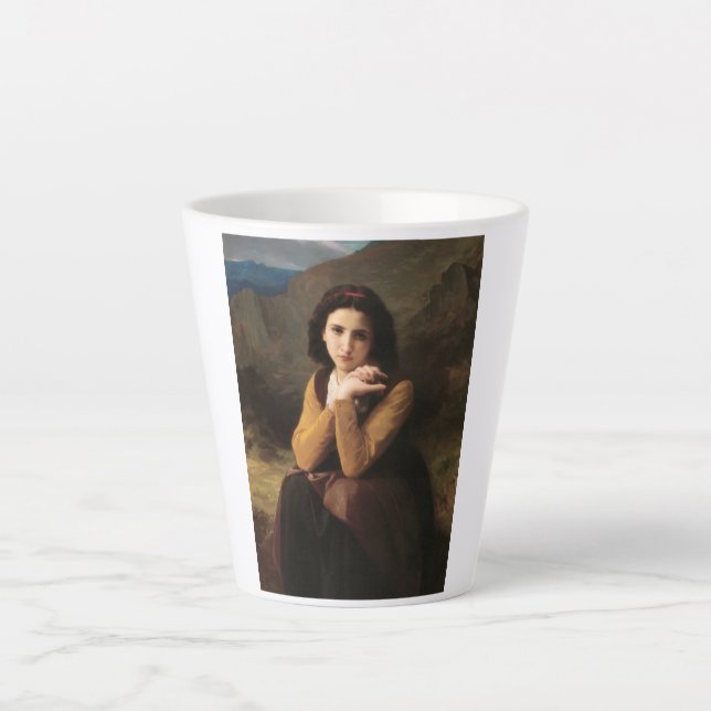 Mignon Innocence of Adolescent Girl, Bouguereau  Latte Mug (Front)