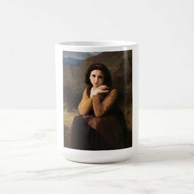 Mignon Innocence of Adolescent Girl, Bouguereau  Magic Mug (Center)