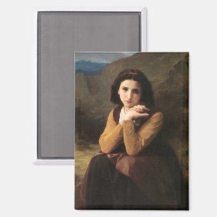 Mignon Innocence of Adolescent Girl, Bouguereau Magnet