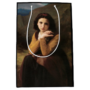 Mignon Innocence of Adolescent Girl, Bouguereau Medium Gift Bag