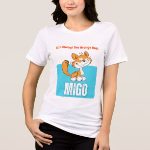 Migo The Orange Kitty - It's Always The Orange One Tri-Blend Shirt