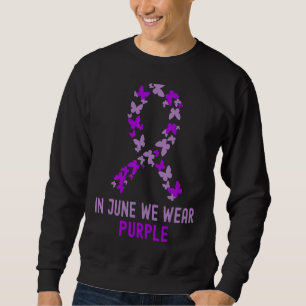 Migraine Awareness Month Butterfly In June We Wear Sweatshirt
