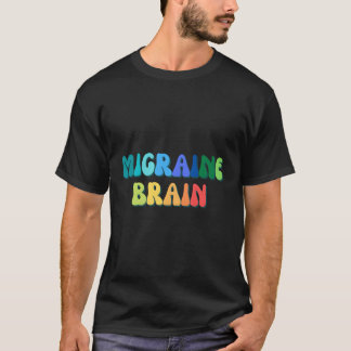 Migraine Brain Headache Awareness Rainbow Coloured T-Shirt