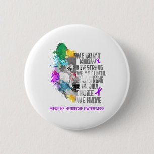 Migraine Headache Awareness Ribbon Support Gifts 6 Cm Round Badge