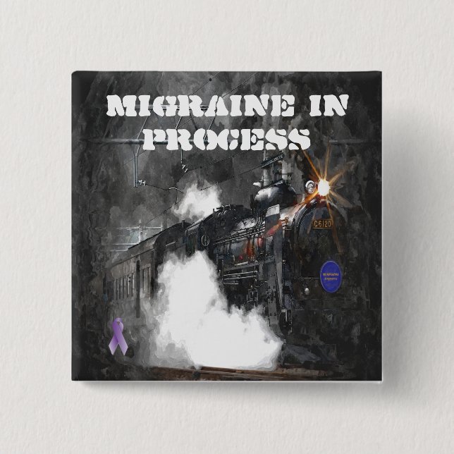 Migraine in Process Button (Front)