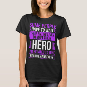 Migraine Ribbon Migraine Warrior Survivor T-Shirt