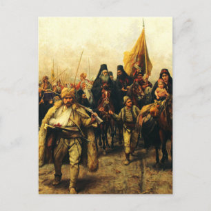 Migration of the Serbs by Paja Jovanovic Fine Art Announcement Postcard