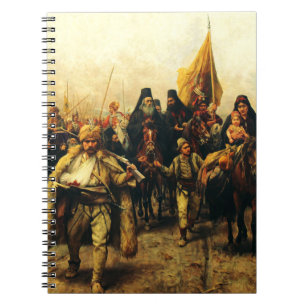 Migration of the Serbs by Paja Jovanovic Fine Art Notebook
