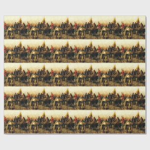 Migration of the Serbs by Paja Jovanovic Fine Art Wrapping Paper