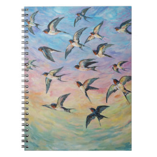 Migratory birds art notebook
