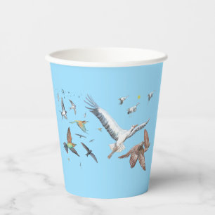 Migratory birds tracing their flights Illustration Paper Cups
