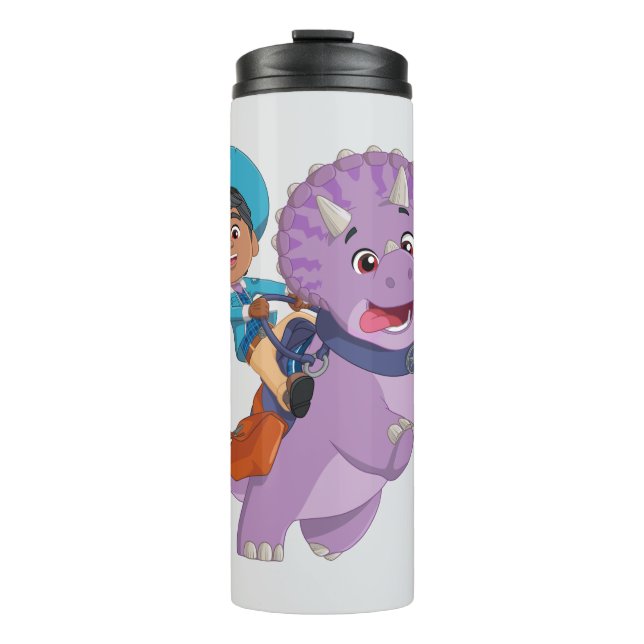 Miguel and Tango | Dino Ranch Thermal Tumbler (Front)