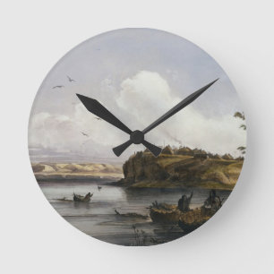 Mih-Tutta-Hankush, a Mandan Village, plate 16 from Round Clock