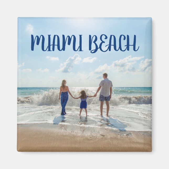 MIIAMI BEACH Seashore Holiday Souvenir Family Magnet (Front)