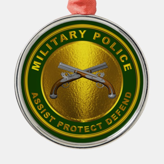 MIILTARY POLICE METAL ORNAMENT (Front)
