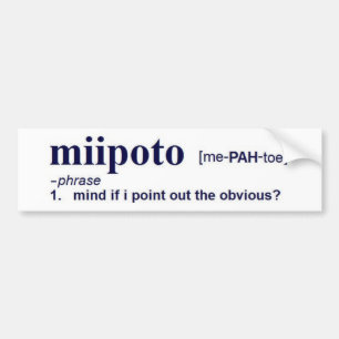 miipoto bumper sticker