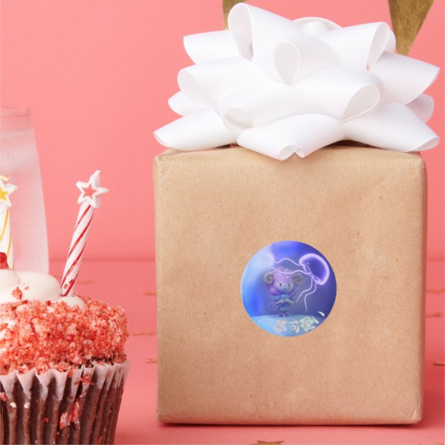 Miipu in a Bubble Classic Round Sticker (Party)