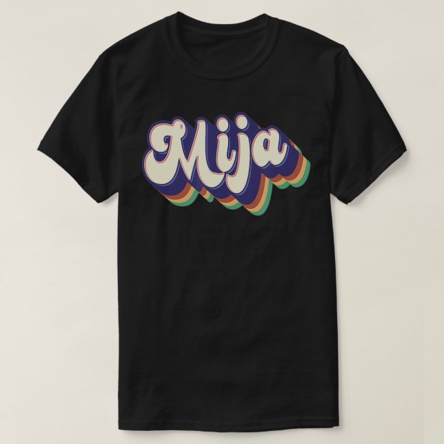 Mija Latina Women Girls Cinco de Mayo Retro Spanis T-Shirt (Design Front)