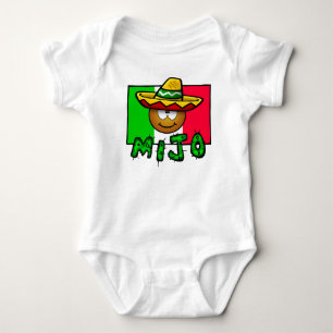 Mijo - Cute Little Mexican Kid Wearing Sombrero Baby Bodysuit