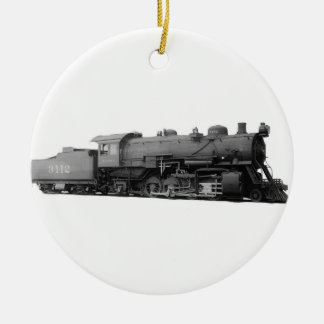 Mikado 2-8-2 Vintage Steam Engine Train Ceramic Tree Decoration