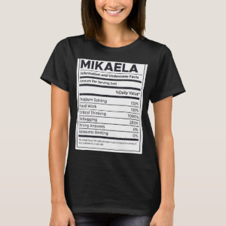 Mikaela Nutrition Information Problem Solving Hard T-Shirt