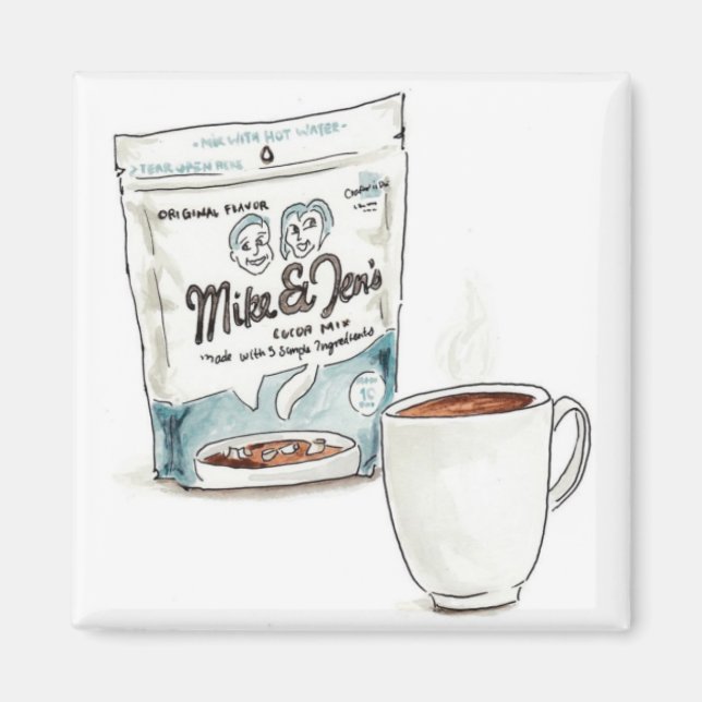 Mike and Jen's Cocoa Magnet (Front)