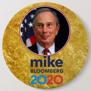 mike BLOOMBERG 2020 6 Cm Round Badge