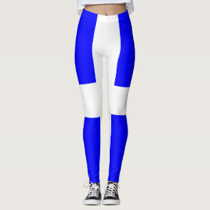 Mike blue white cross leggings