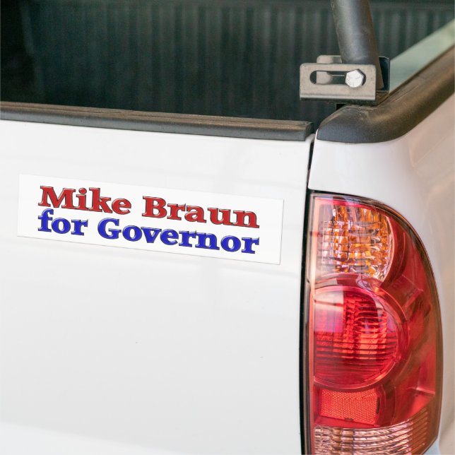 Mike Braun for Governor Bumper Sticker (On Truck)