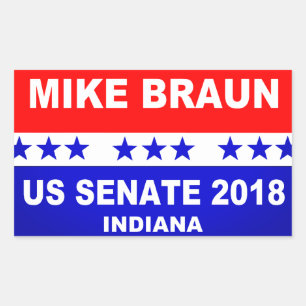 Mike Braun US Senate Indiana Rectangular Sticker