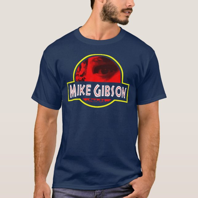 Mike Gibson, Dark Blue & Red Logo T-Shirt (Front)