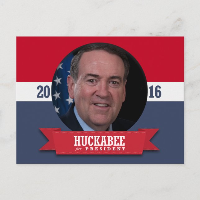MIKE HUCKABEE 2016 POSTCARD (Front)