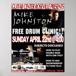 Mike Johnston Clinic, April 22nd Poster