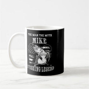 Mike Man Myth Fishing Legend Personalised Name Coffee Mug
