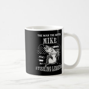 Mike Man Myth Fishing Legend Personalised Name Coffee Mug