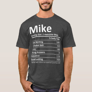 MIKE Nutrition Funny Birthday Personalised Name T-Shirt