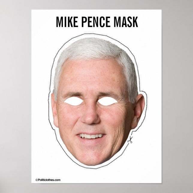 Mike Pence Mask Cutout Poster (Front)