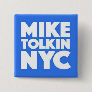 MIKE TOLKIN NYC 2017 15 CM SQUARE BADGE