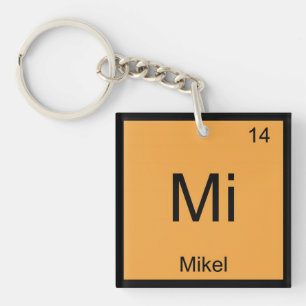 Mikel Name Chemistry Element Periodic Table Key Ring