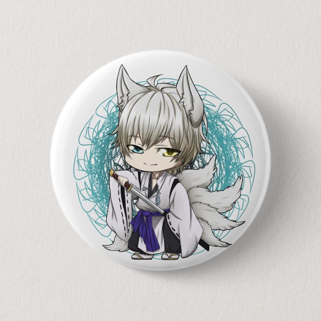 Miketsukami Youkai form 6 Cm Round Badge (Front)