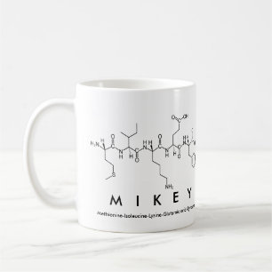 Mikey peptide name mug