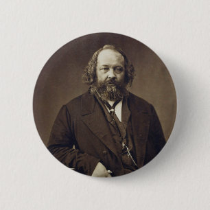Mikhail Bakunin Russian Anarchist by Nadar 6 Cm Round Badge