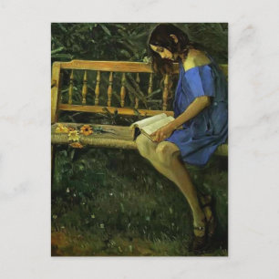 Mikhail Nesterov- Portrait of Natasha Nesterova Postcard